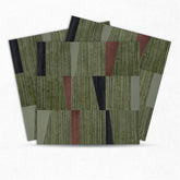 Mosaicowall Water Resistant PVC Floor & Wall Backsplash, Square Tiles, Non-Slip Tiles